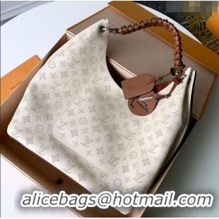 Top Quality Louis Vuitton Carmel Hobo Bag in Mahina Perforated Calfskin M53188 Creme 2023