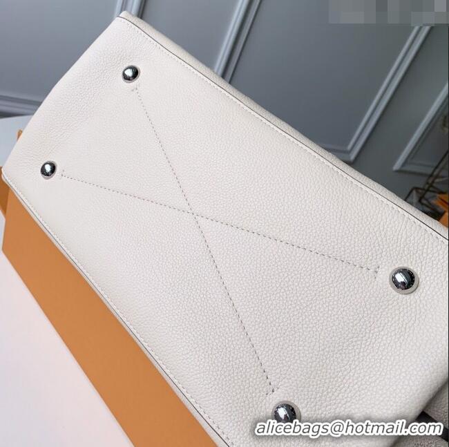 Top Quality Louis Vuitton Carmel Hobo Bag in Mahina Perforated Calfskin M53188 Creme 2023