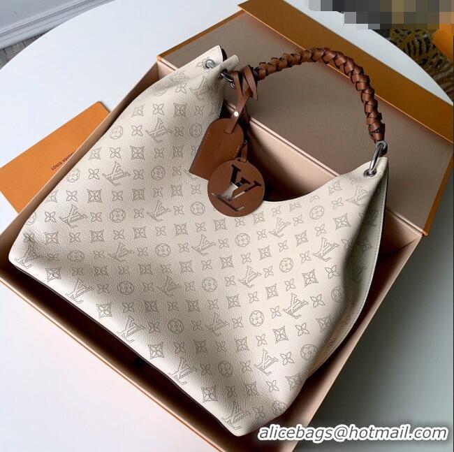 Top Quality Louis Vuitton Carmel Hobo Bag in Mahina Perforated Calfskin M53188 Creme 2023