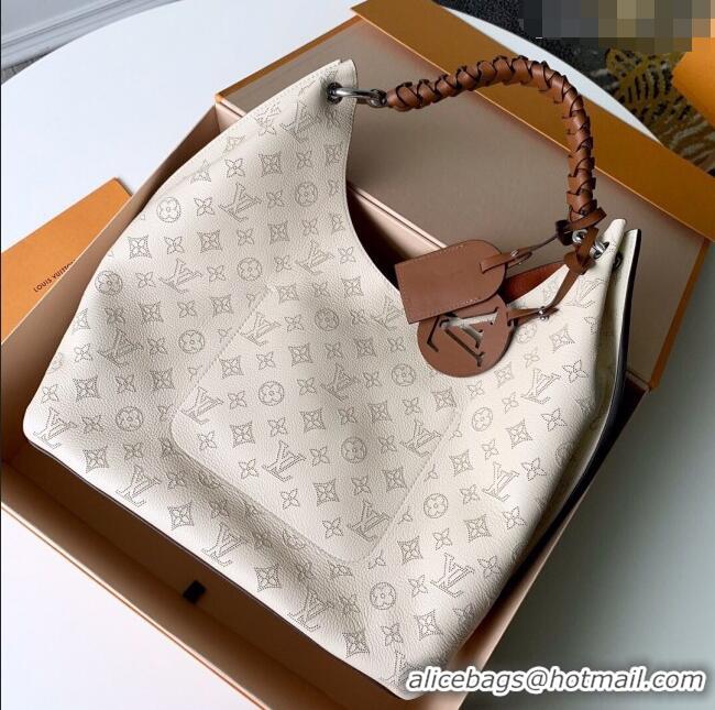 Top Quality Louis Vuitton Carmel Hobo Bag in Mahina Perforated Calfskin M53188 Creme 2023