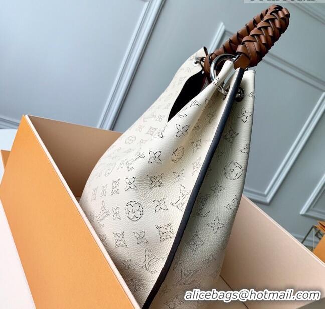 Top Quality Louis Vuitton Carmel Hobo Bag in Mahina Perforated Calfskin M53188 Creme 2023