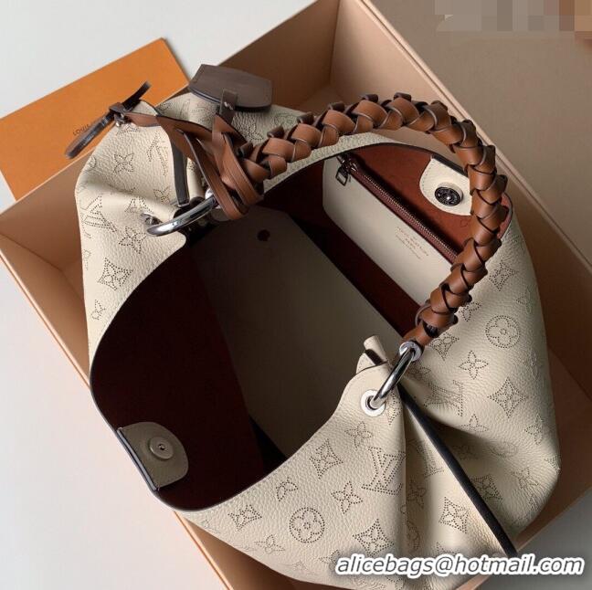 Top Quality Louis Vuitton Carmel Hobo Bag in Mahina Perforated Calfskin M53188 Creme 2023