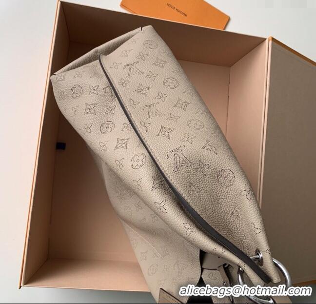 Super Quality Louis Vuitton Carmel Hobo Bag in Mahina Perforated Calfskin M53188 Grey 2023