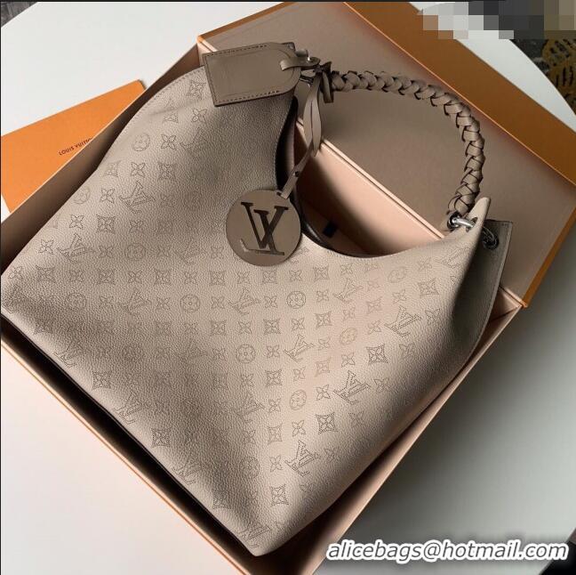 Super Quality Louis Vuitton Carmel Hobo Bag in Mahina Perforated Calfskin M53188 Grey 2023