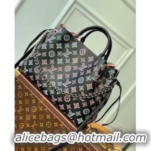 Top Quality Louis Vuitton Bella Tote Bag in Mahina Perforated Calfskin M21107 Black 2022