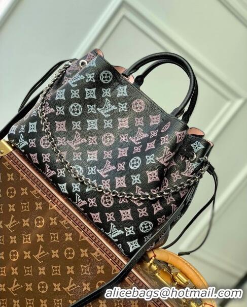 Top Quality Louis Vuitton Bella Tote Bag in Mahina Perforated Calfskin M21107 Black 2022