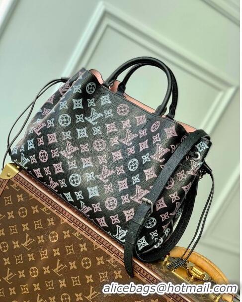 Top Quality Louis Vuitton Bella Tote Bag in Mahina Perforated Calfskin M21107 Black 2022