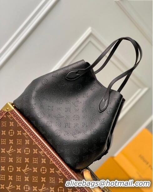 Modern Classic Louis Vuitton Blossom MM Tote Bag in Mahina Perforated Calfskin M21851 Black 2023