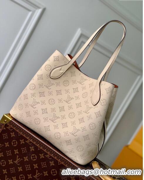 Good Product Louis Vuitton Blossom MM Tote Bag in Mahina Perforated Calfskin M21852 Beige 2023