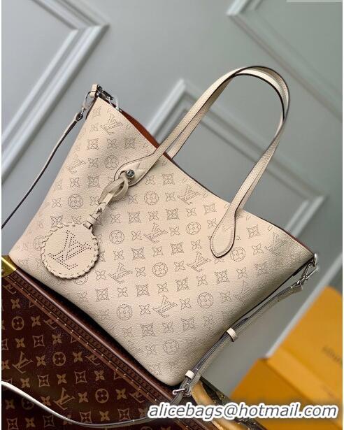 Good Product Louis Vuitton Blossom MM Tote Bag in Mahina Perforated Calfskin M21852 Beige 2023