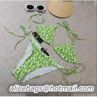 New Style Versace Logo Two Pieces Swimwear 0307 Green 2023