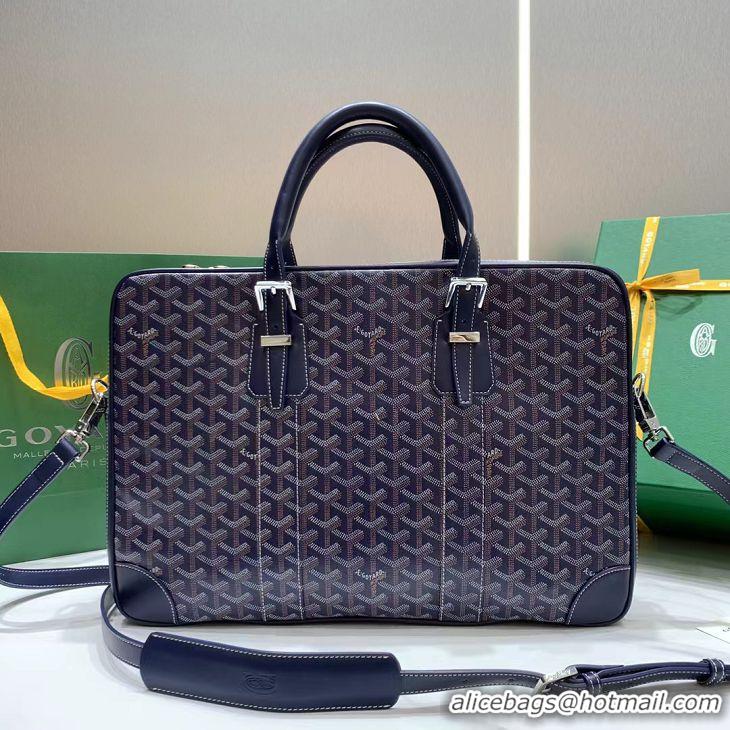 Best Price Cheap Goyard Ambassade Bag Large Briefcase G2389 Navy Blue