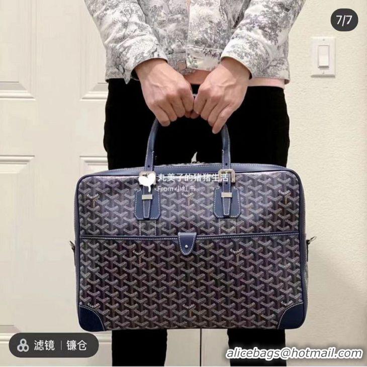 Best Price Cheap Goyard Ambassade Bag Large Briefcase G2389 Navy Blue