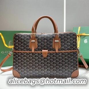 Super Quality Cheap Goyard Ambassade Bag Large Briefcase G2389 Black And Tan