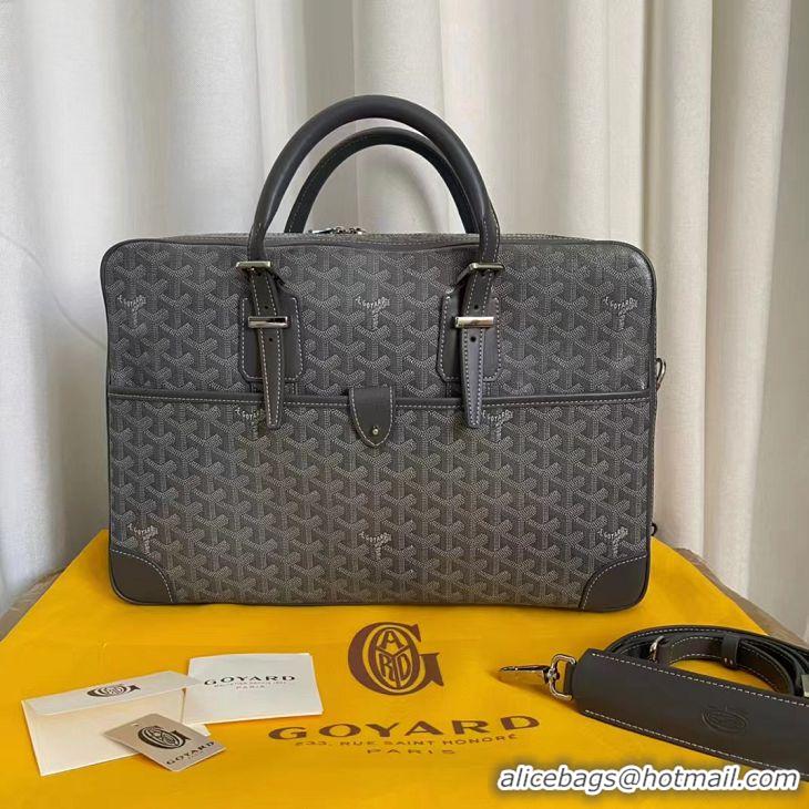 Well Crafted Cheap Goyard Ambassade Bag Large Briefcase G2389 Dark Grey