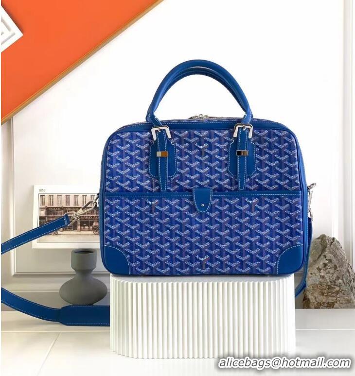 Promotional Cheap Goyard Ambassade Bag Small Briefcase G2389 Light Blue