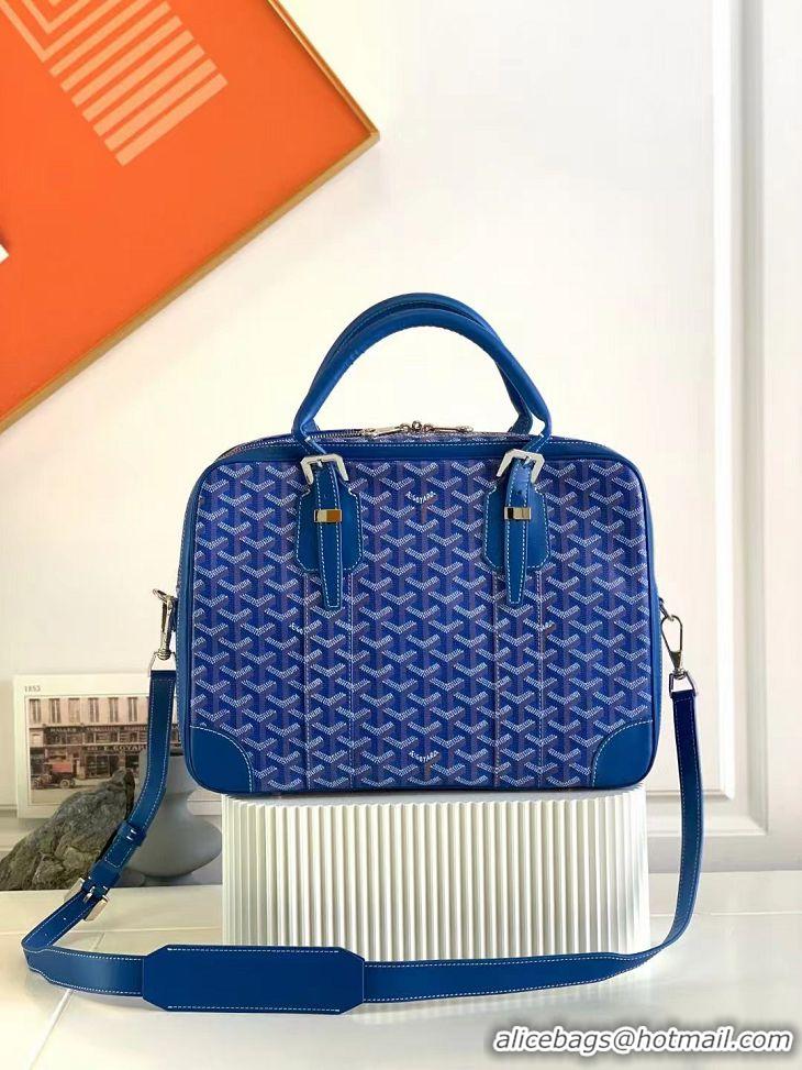 Promotional Cheap Goyard Ambassade Bag Small Briefcase G2389 Light Blue