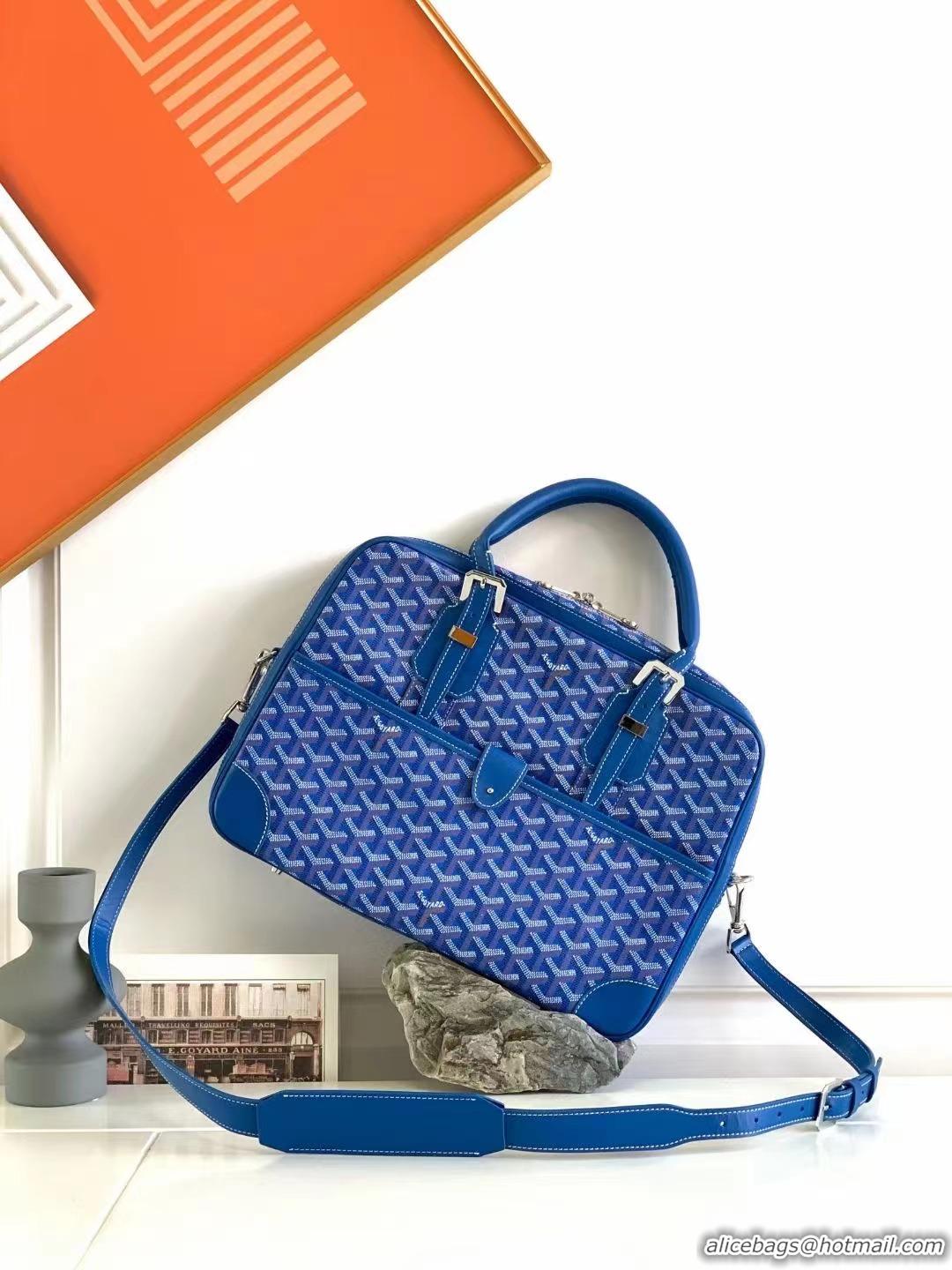 Promotional Cheap Goyard Ambassade Bag Small Briefcase G2389 Light Blue