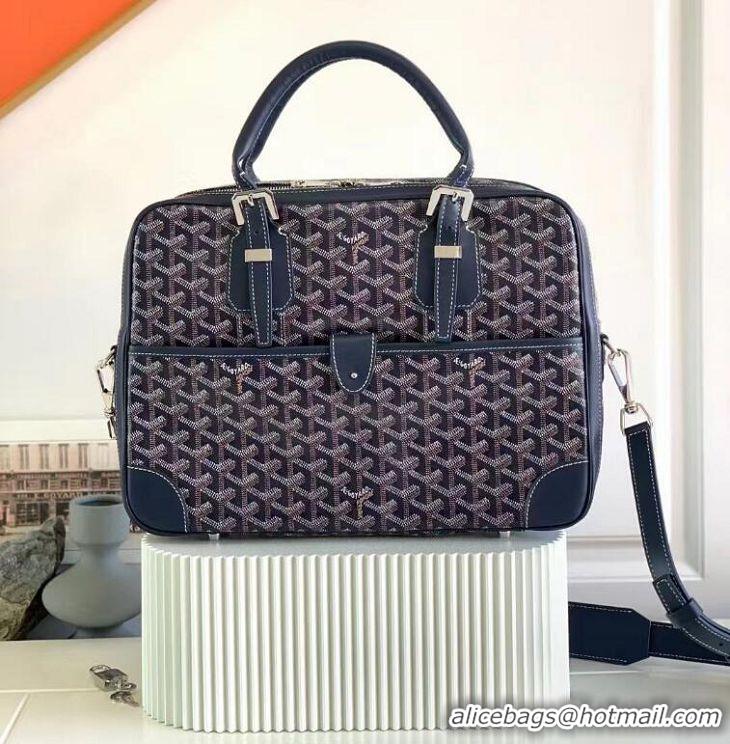 Top Design Goyard Ambassade Bag Small Briefcase G2389 Navy Blue