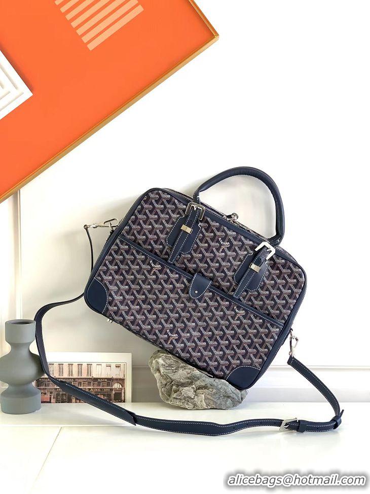 Top Design Goyard Ambassade Bag Small Briefcase G2389 Navy Blue