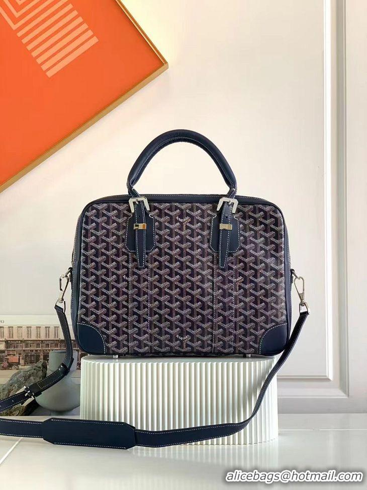 Top Design Goyard Ambassade Bag Small Briefcase G2389 Navy Blue