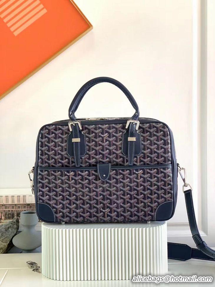 Top Design Goyard Ambassade Bag Small Briefcase G2389 Navy Blue