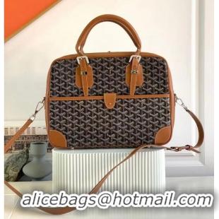 Super Quality Goyard Ambassade Bag Small Briefcase G2389 Black And Tan