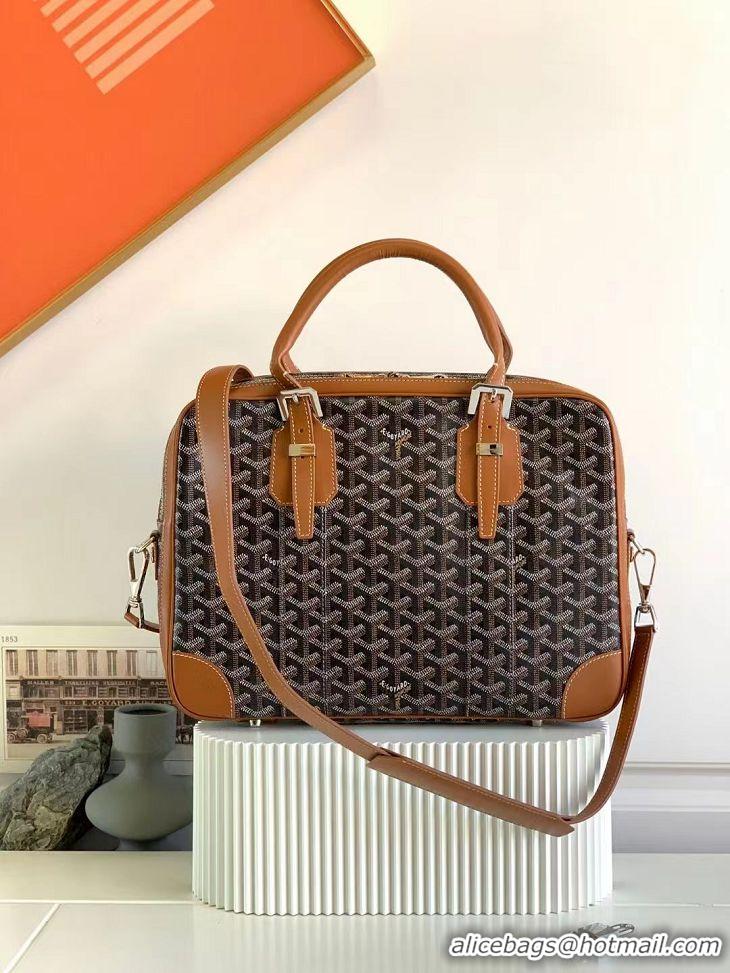 Super Quality Goyard Ambassade Bag Small Briefcase G2389 Black And Tan