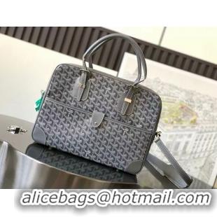 Top Grade Goyard Ambassade Bag Small Briefcase G2389 Dark Grey