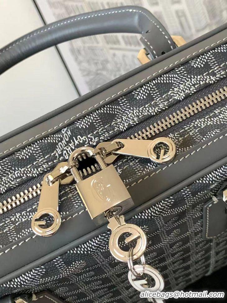 Top Grade Goyard Ambassade Bag Small Briefcase G2389 Dark Grey