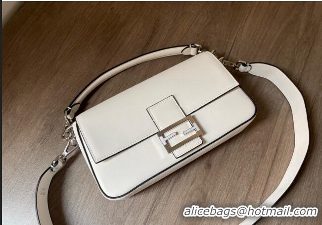 Inexpensive Tiffany & Co. x Fendi Baguette Medium Bag in FD1629 White Smooth Leather 2023