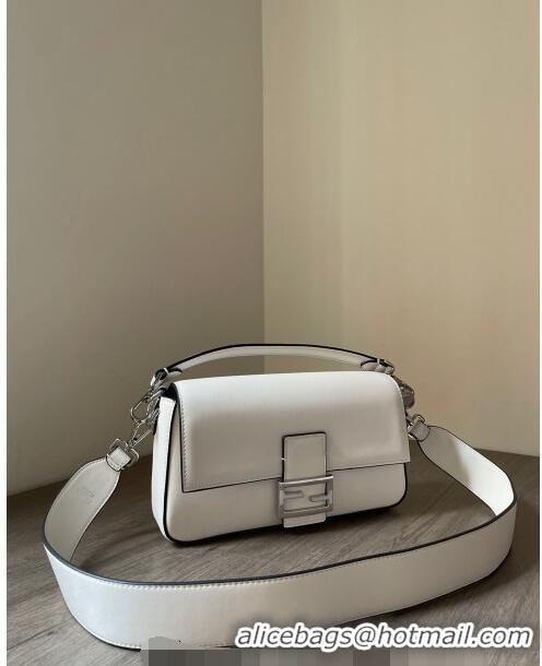 Inexpensive Tiffany & Co. x Fendi Baguette Medium Bag in FD1629 White Smooth Leather 2023