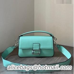 Promotional Tiffany & Co. x Fendi Baguette Medium Bag in FD1629 Tiffany Blue Smooth Leather 2023