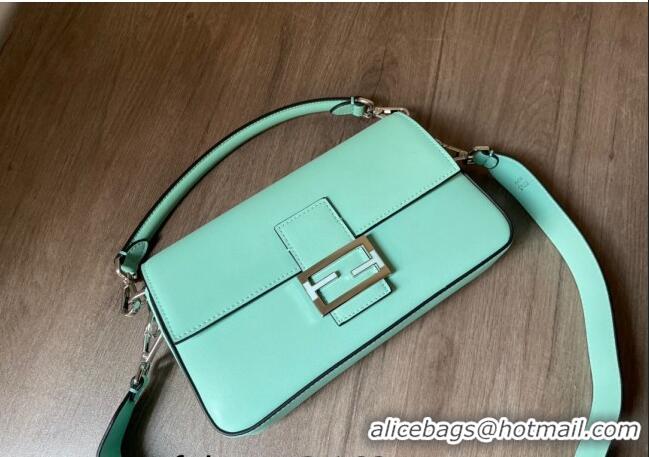 Promotional Tiffany & Co. x Fendi Baguette Medium Bag in FD1629 Tiffany Blue Smooth Leather 2023