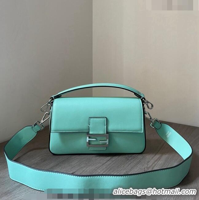 Promotional Tiffany & Co. x Fendi Baguette Medium Bag in FD1629 Tiffany Blue Smooth Leather 2023