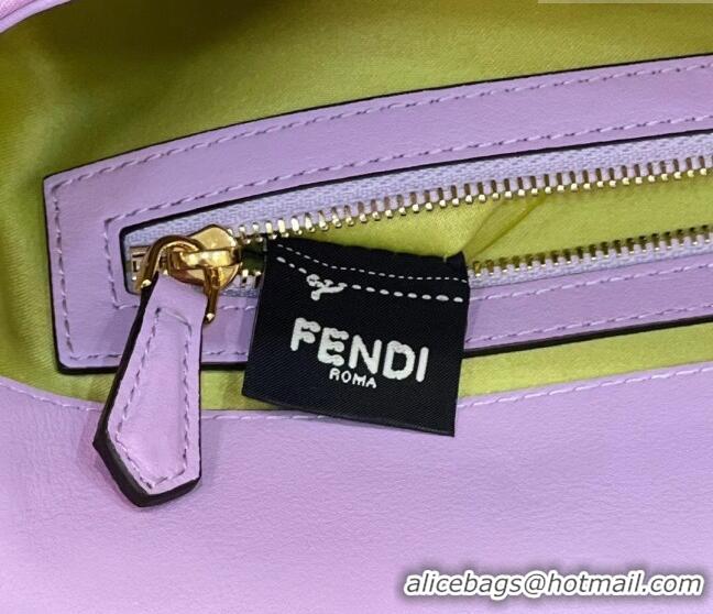 Unique Grade Fendi Baguette Medium Bag in Purple Beads 2023 8599 TOP