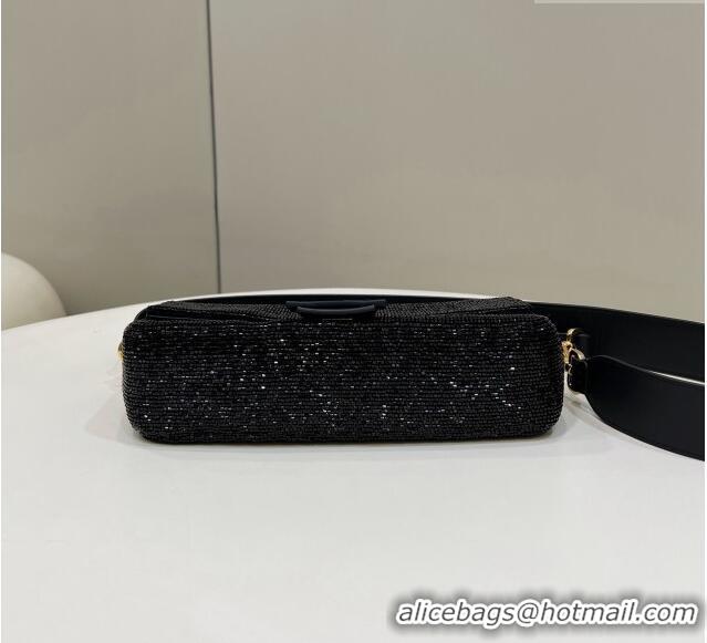 Promotional Fendi Baguette Medium Bag in 8599 Black Beads 2023 TOP