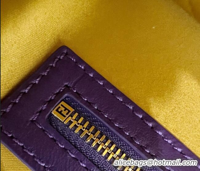 Famous Brand Fendi Baguette Medium Bag in 8601 Violet Purple Sequins 2023