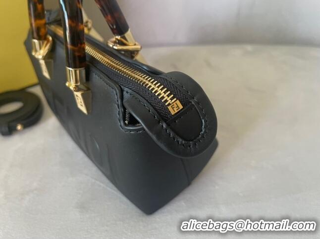 Pretty Style Fendi By The Way Leather Mini Boston Bag FD1645 Black 2023