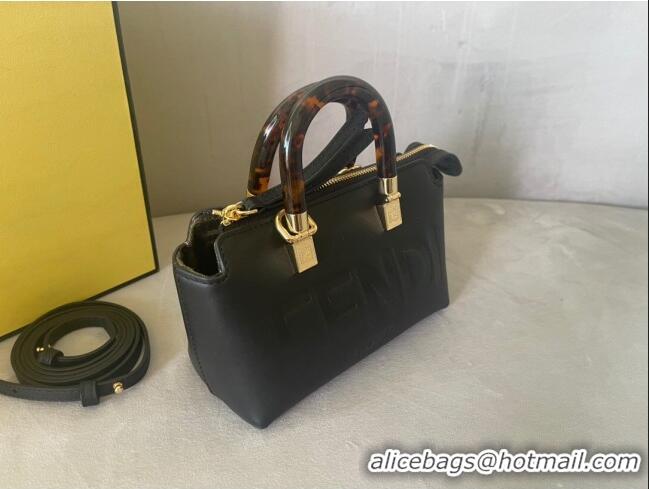 Pretty Style Fendi By The Way Leather Mini Boston Bag FD1645 Black 2023