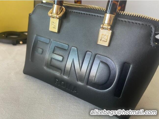 Pretty Style Fendi By The Way Leather Mini Boston Bag FD1645 Black 2023