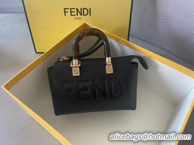 Pretty Style Fendi By The Way Leather Mini Boston Bag FD1645 Black 2023