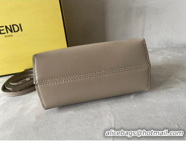 Super Quality Fendi By The Way Leather Mini Boston Bag FD1645 Grey 2023