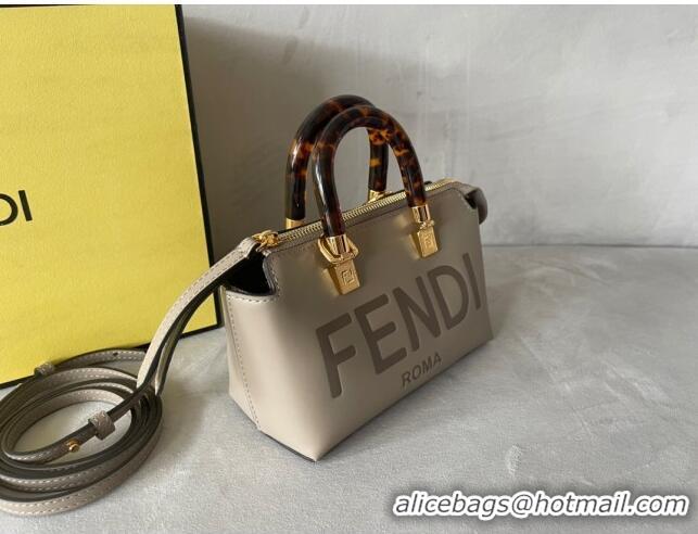 Super Quality Fendi By The Way Leather Mini Boston Bag FD1645 Grey 2023