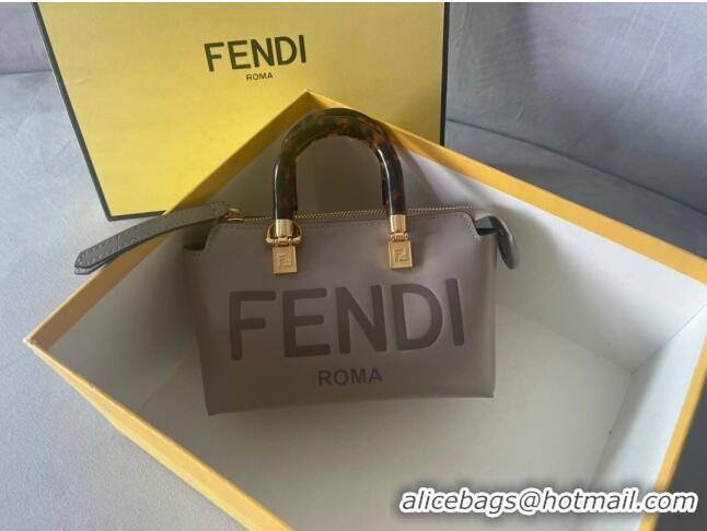 Super Quality Fendi By The Way Leather Mini Boston Bag FD1645 Grey 2023