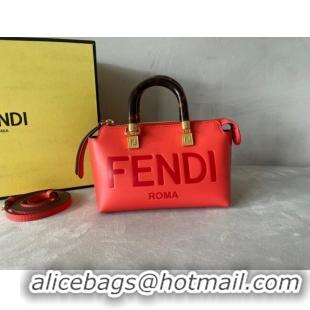 Good Product Fendi By The Way Leather Mini Boston Bag FD1645 Red 2023