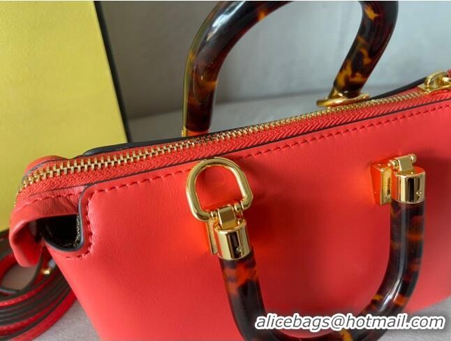 Good Product Fendi By The Way Leather Mini Boston Bag FD1645 Red 2023