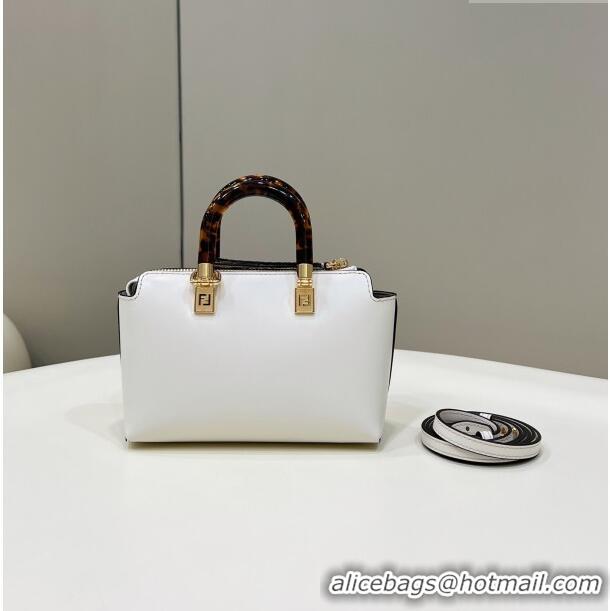 Discount Fendi By The Way Mini Boston Bag in FD1652 White Calfskin and Snakeskin-Like 2023