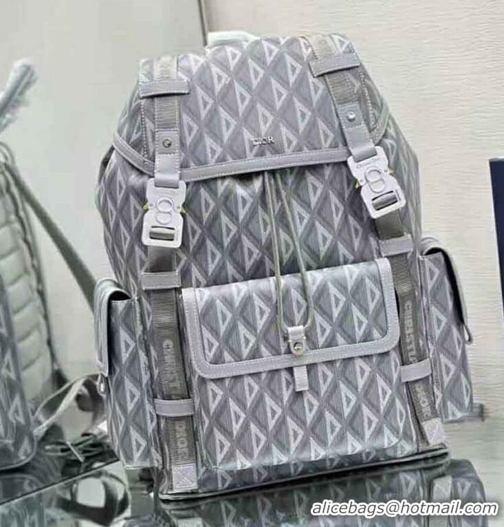 Top Quality Dior Men Hit the Road Backpack Dior Gray CD Diamond Canvas H42E