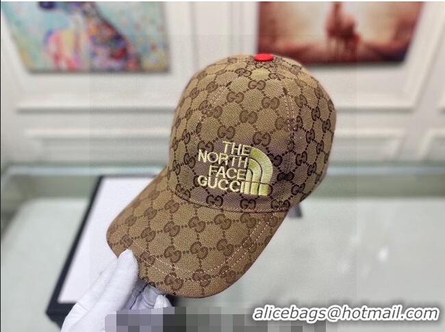 Shop Grade The North Face x Gucci Baseball Hat 0105 Brown 2023